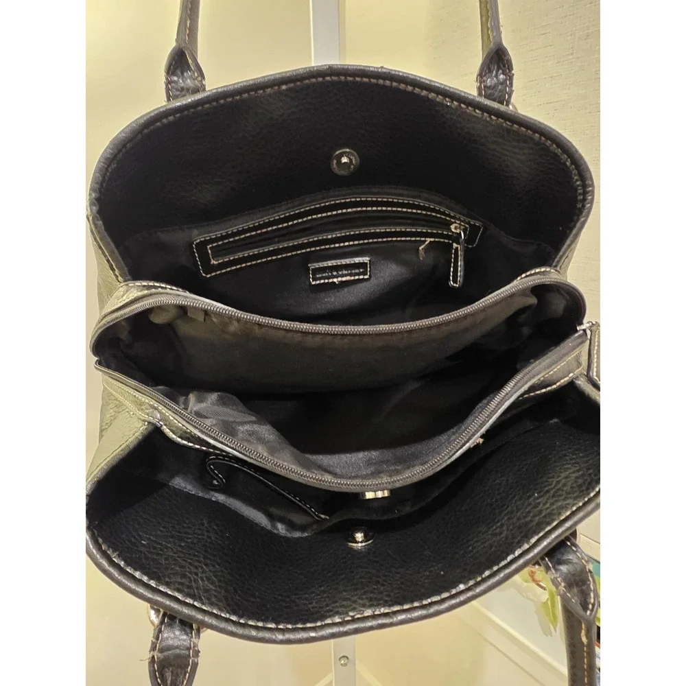 Croft‎ & Barrel Black Shoulder Bag Faux Leather Purse Y2K Style Preppy